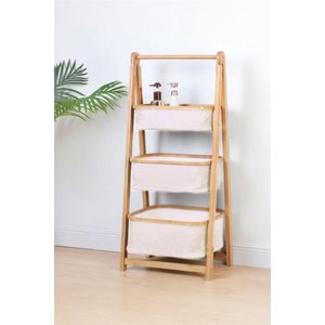 Bambu Krem 3 Sepetli Organizer 700751 - Ahşap Hobi Sepeti Oyuncak Sepeti Düzenleyici