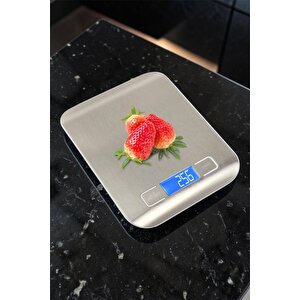 Platin Mutfak Terazisi Ykt8998 Dijital Mutfak Terazisi 10 Kg 1 Gr Hassas Mutfak Tartısı Paslanmaz Çelik