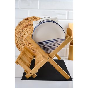 Bambu Katlanabilir Bulaşıklık 700593 - Ahşap 47 X 32 Tabaklık