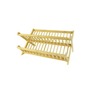 Bambu Katlanabilir Bulaşıklık 700593 - Ahşap 47 X 32 Tabaklık