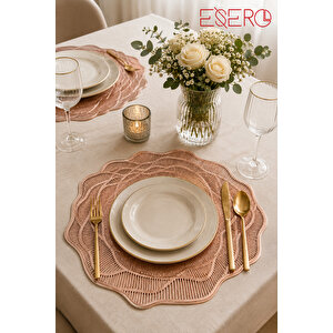30830 Dantel Desenli Gold Supla 38x38 Cm 6 Adet Plastik Amerikan Servis Sofra Sunum Altlığı Şık Masa Dekorasyonu Davet Suplası