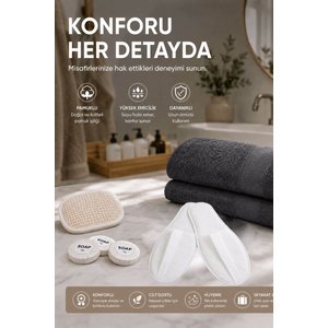 7 Parça Banyo Havlu Seti Antrasit - Misafir/seyahat/kamp/outdoor/plaj Antrasit