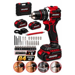 21v Çelik Mandren Kömürsüz Motor Darbeli Şarjlı Matkap Vidalama