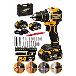 21v Çelik Mandren Kömürsüz Motor Darbeli Şarjlı Matkap Vidalama