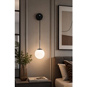The Line Silver Chrome Beyaz Cam Duvar Aplik Beyaz-Gri
