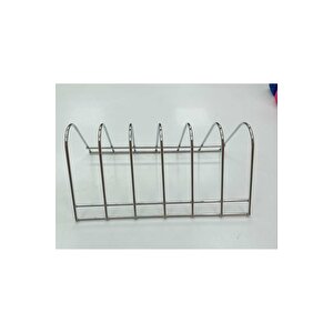 Tabak Düzenleyici Standı Gümüş Renk -metal Tabak Standı-pasta Tabaklık Krom Tabak Düzenleyicisi Metal Ferforje, One Size