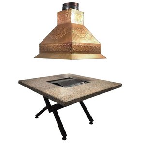 Masa Tipi Bakır Pro Ocakbaşı110x110 Cm