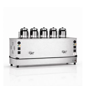 Tüplü İnox Pro Compact Hibrit 5 Demlikli 50 Litre Çay Makinesi