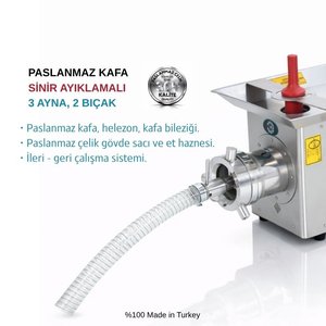 Bosfor No:42 Sinir Ayıklamalı Paslanmaz Kafa Et Kıyma Makinesi 380v