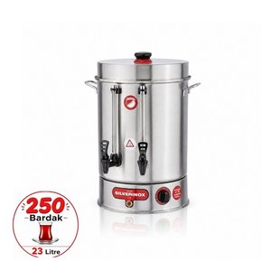Silverinox 250 Bardak Standart Çay Makinesi 23 Litre Çay Kazanı