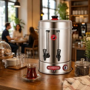 Silverinox 250 Bardak Standart Çay Makinesi 23 Litre Çay Kazanı