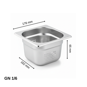 Üret Delikli gastronom Küvet Gn 1/6 65 Mm 0,1 lt