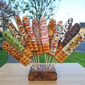 Silverinox Elektrikli Dörtlü Çubuk Waffle Makinesi