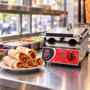 Silverinox Elektrikli 2'li Dürüm Döküm Tost Makinesi