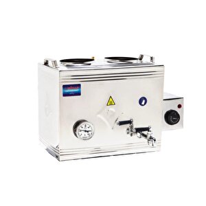 Gazlı + Elektrikli 30 Litre (304 Çelik) Üst Kazan