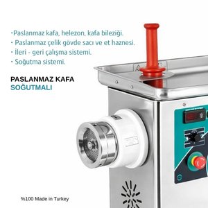 Bosfor No:22 Paslanmaz Kafa Soğutmalı Et Kıyma Makinesi 220v