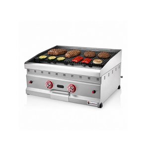 Silverinox Doğalgazlı Set Üstü Lavtaşlı Izgara 70 Cm