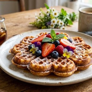 Silverinox Elektrikli Tekli Çiçek Waffle Makinesi