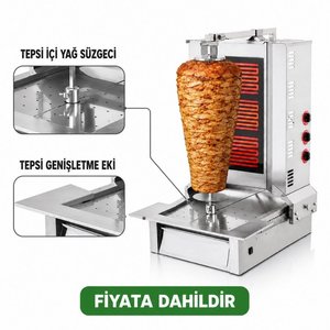 Silverinox Elektrikli 3 Radyan Alttan Motorlu Döner Makinesi 220v