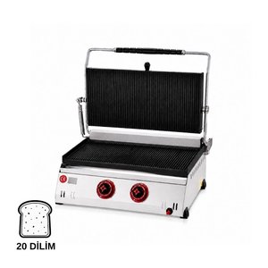 Silverinox Tüplü 20 Dilim Döküm Tost Makinesi