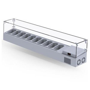 Set Üstü Saladbar Cam Kapak Gn 1/4-150: 10 Adet