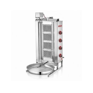 Silverinox Doğalgazlı 4 Radyan Üstten Motorlu Döner Makinesi