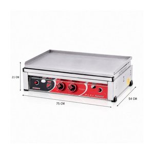 Silverinox Doğalgazlı Set Üstü Düz Pleyt Izgara 70 Cm