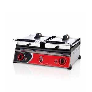 Silverinox Elektrikli 20 Dilim Çift Kapak Hamburger Tost Makinesi