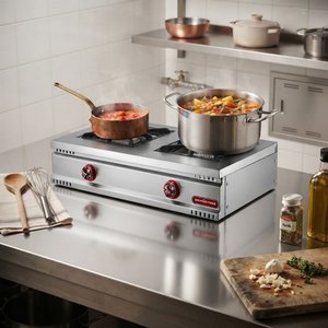 Silverinox Doğalgazlı Set Üstü Midi 2 Gözlü Ocak