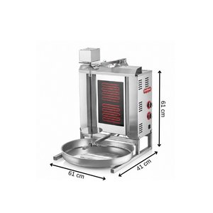 Silverinox Elektrikli 2 Radyan Üstten Motorlu Döner Makinesi 380v