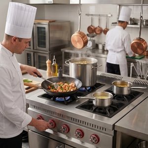 Silverinox Tüplü 4 Ocak 1 Fırın Kapasiteli Kuzine 80x80 Cm