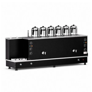 Doğalgazlı Statik Turbo Hibrit 6 Demlik 60 Litre Çay Makinesi