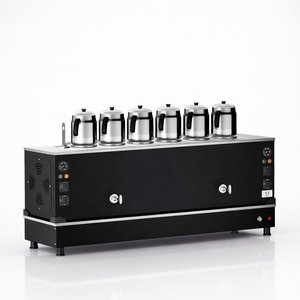 Tüplü Black Pro Compact Hibrit 6 Demlik 60 Litre Çay Makinesi