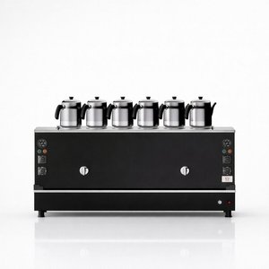 Tüplü Black Pro Compact Hibrit 6 Demlik 60 Litre Çay Makinesi