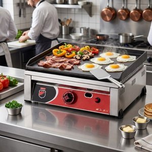 Silverinox Tüplü Set Üstü Döküm Düz Pleyt Izgara 50 Cm