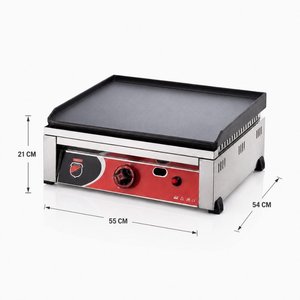 Silverinox Tüplü Set Üstü Döküm Düz Pleyt Izgara 50 Cm
