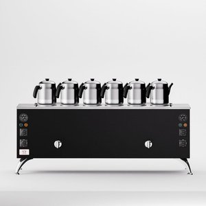 Elektrikli Black Pro Compact Smart 6 Demlikli 60 Litre Çay Makinesi 220v