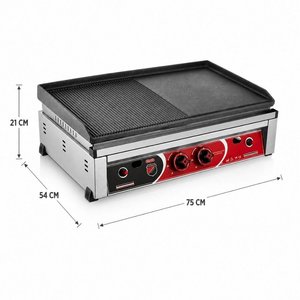 Silverinox Tüplü Set Üstü Döküm Yarı Oluklu Izgara 70 Cm