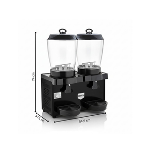 St35 Royal Mini 11+11 Litre İkili Şerbet Ve Ayran Soğutucu - Siyah