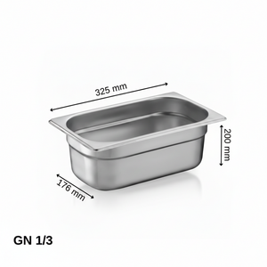 Üret Standart Gastronom Küvet Gn 1/3 200 Mm 7,8 lt