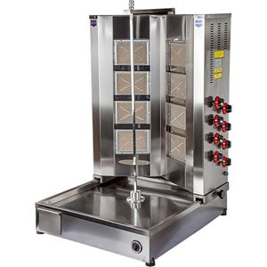 8 Radyanlı Alttan Motorlu V Model Doğalgazlı Ce Belgeli Döner Ocağı