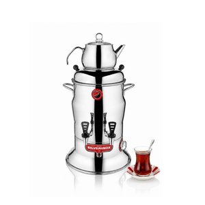 Silverinox 16 Litre Çift Demlik Çay Semaveri Otomatı Makinesi