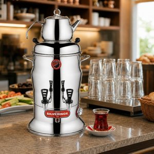 Silverinox 16 Litre Çift Demlik Çay Semaveri Otomatı Makinesi