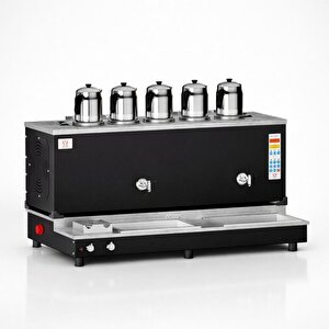 Doğalgazlı Pro Plus Hibrit Smart 5 Demlik 50 Litre Çay Makinesi