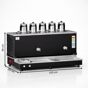 Doğalgazlı Pro Plus Hibrit Smart 5 Demlik 50 Litre Çay Makinesi