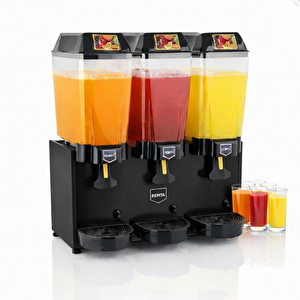 20+20+20 Litre Üçlü Şerbet Soğutucu Siyah - St16
