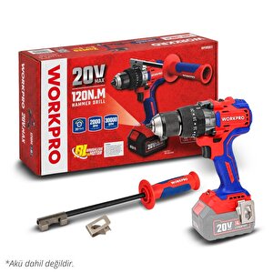 Wp390017 20volt 120nm. Kömürsüz Profesyonel Şarjlı Darbeli Matkap (akü Dahil Değildir)