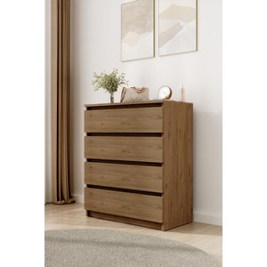 Ae-1044 Dora Atlantik Çam 4 Çekmeceli Şifonyer Yatak Odası Çekmeceli Dolap Komodin Düzenleyici 80,1×42,3×94 Cm