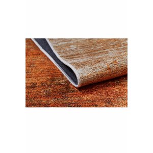 Makinede Yıkanabilir Kaymaz Taban Turuncu Yolluk Koridor Halısı Hol Antre Halısı 100x200 cm