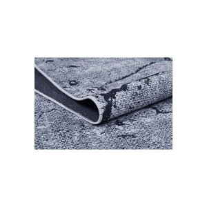 Makinede Yıkanabilir Kaymaz Taban Gri Siyah Desenli Yolluk Koridor Halısı Hol Antre Halısı 100x200 cm